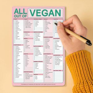 Knock Knock | All Out Of Grocery List (Vegan) — Magnetic Notepad